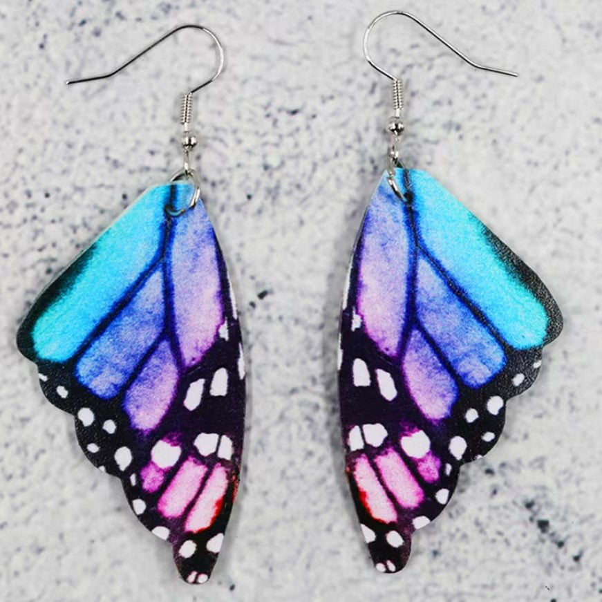 Nova | vintage butterfly wing dangle earrings