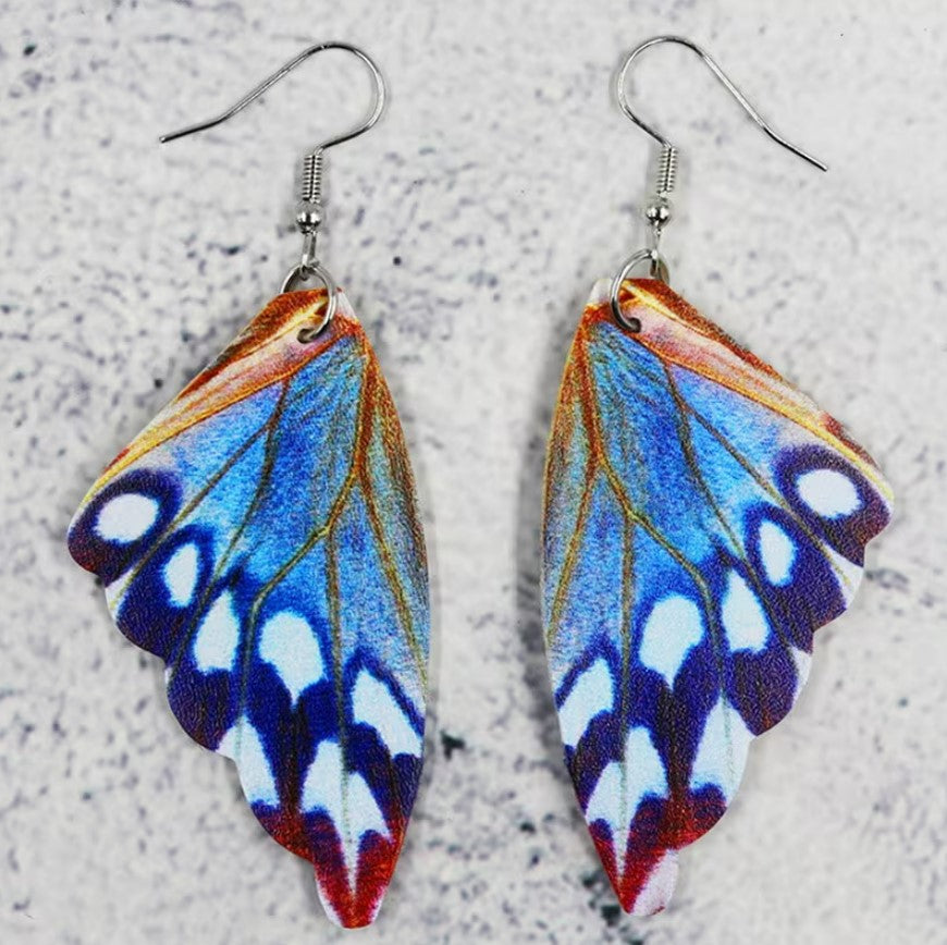 Nova | vintage butterfly wing dangle earrings