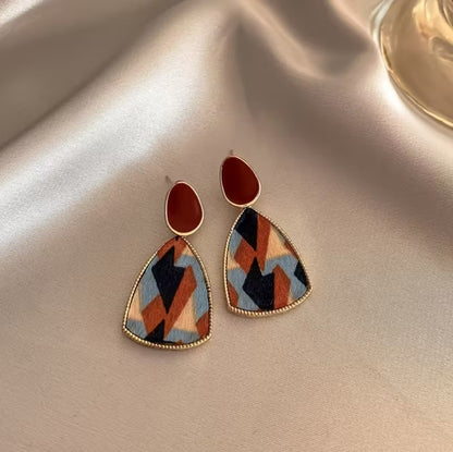 Elara | 5-pair wine red faux pearl earring set