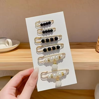 Maya | 6-piece pearl brooch set