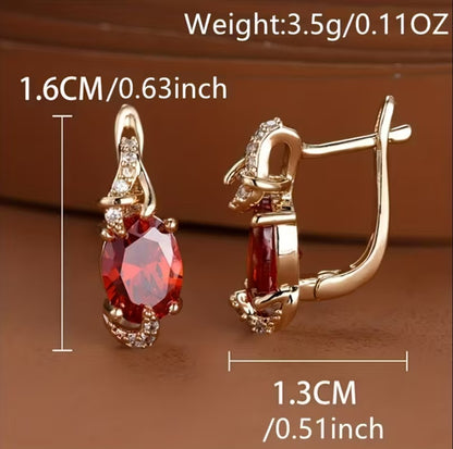 Lyra | 18k gold plated blue stone stud earrings