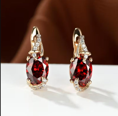 Lyra | 18k gold plated blue stone stud earrings