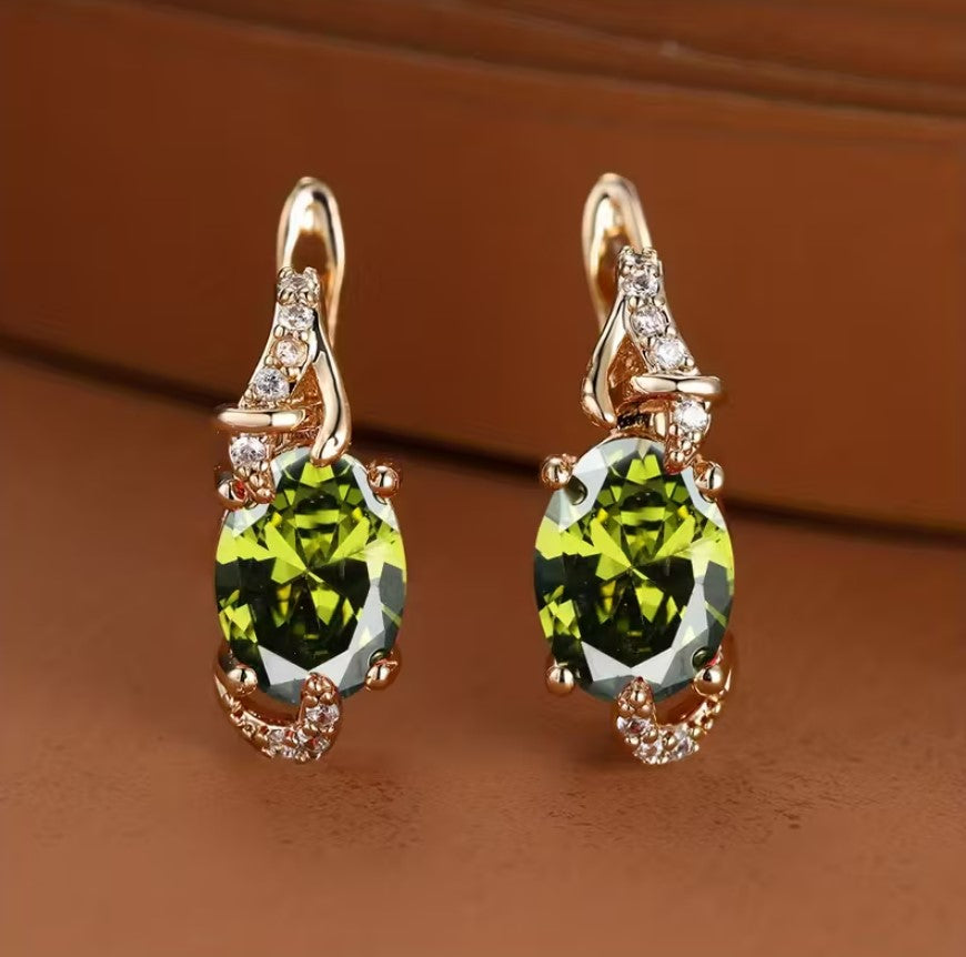 Lyra | 18k gold plated blue stone stud earrings