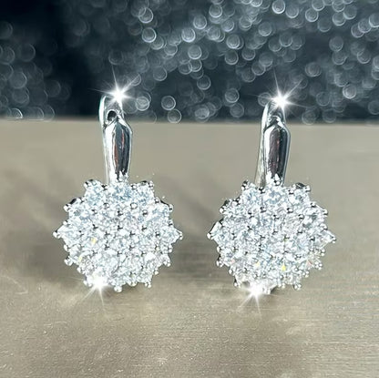 Solene | sunflower zirconia statement earrings