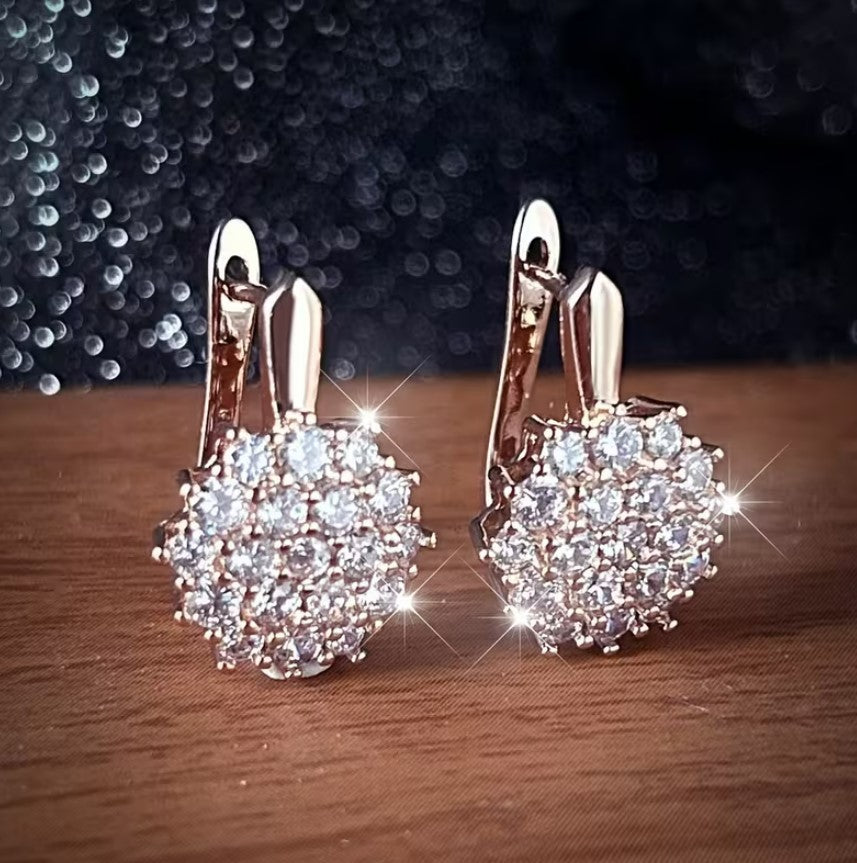 Solene | sunflower zirconia statement earrings