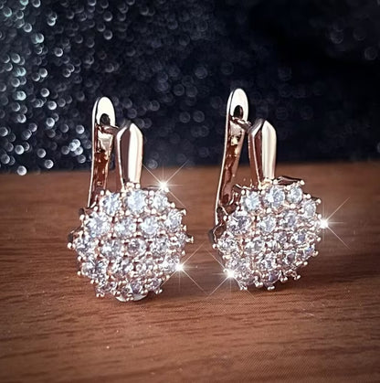 Solene | sunflower zirconia statement earrings