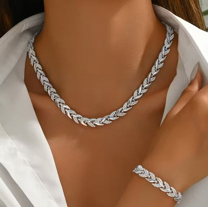 Mireya | mermaid rhinestone jewelry set