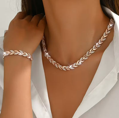 Mireya | mermaid rhinestone jewelry set