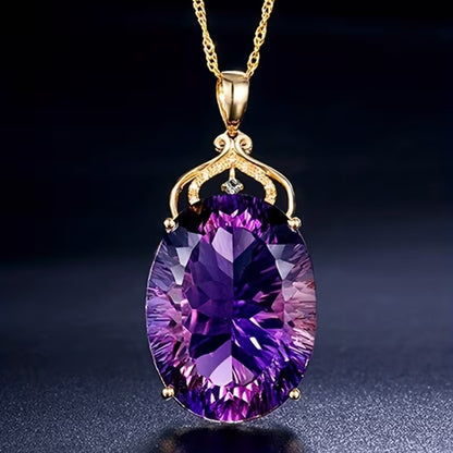 Celestine | Crystal Crown Pendant Necklace