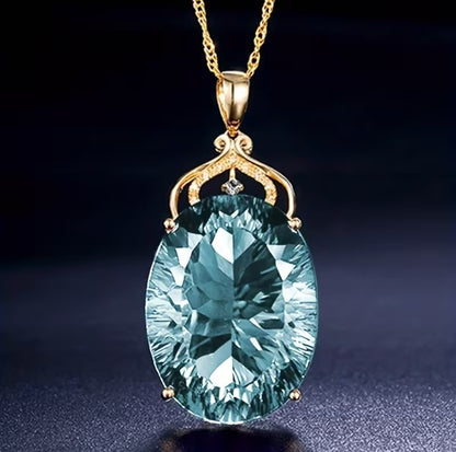 Celestine | Crystal Crown Pendant Necklace