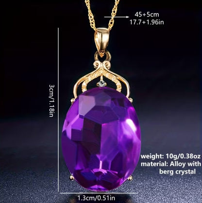 Celestine | Crystal Crown Pendant Necklace