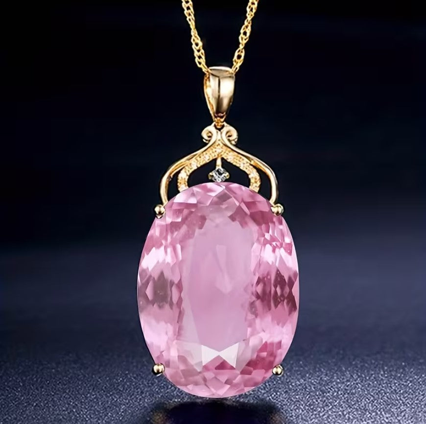 Celestine | Crystal Crown Pendant Necklace