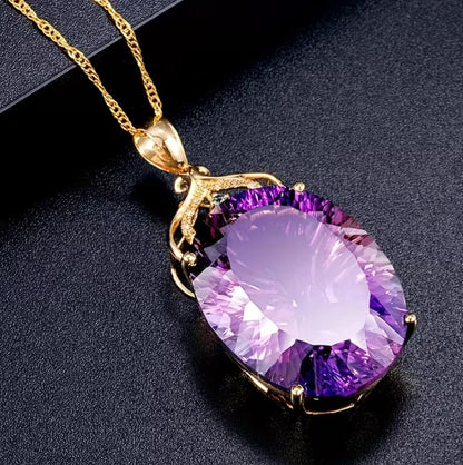 Celestine | Crystal Crown Pendant Necklace