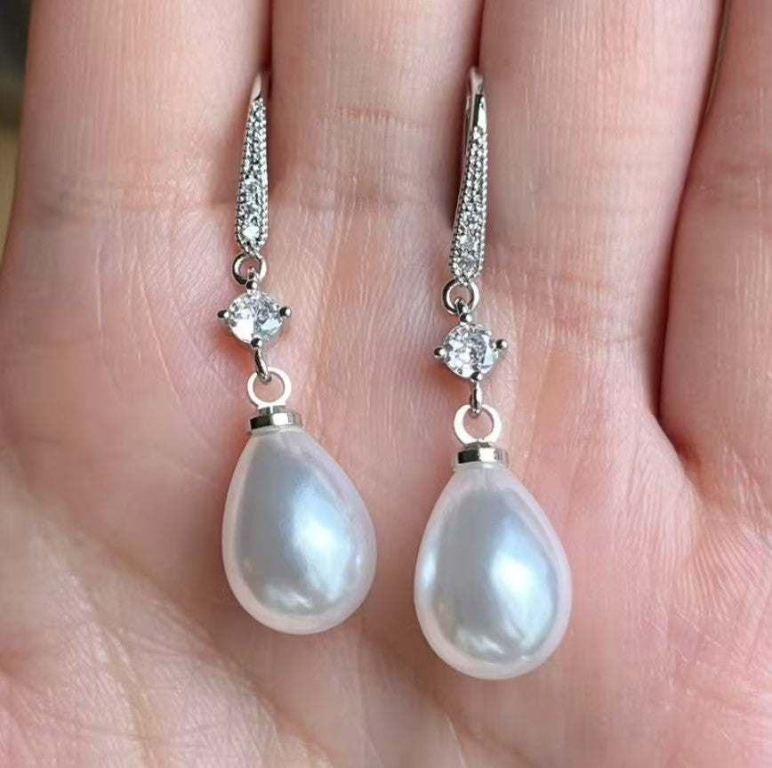 Isolde | Faux Pearl Dangle Earrings