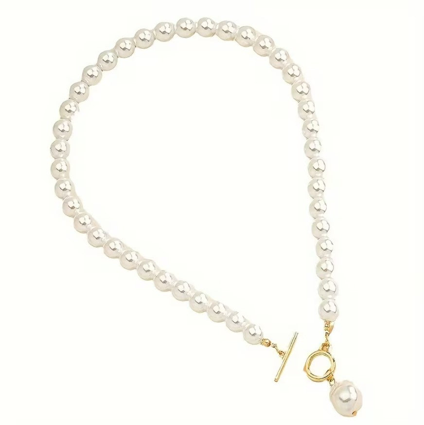 Vivienne | Baroque Pearl Necklace & Earrings Set