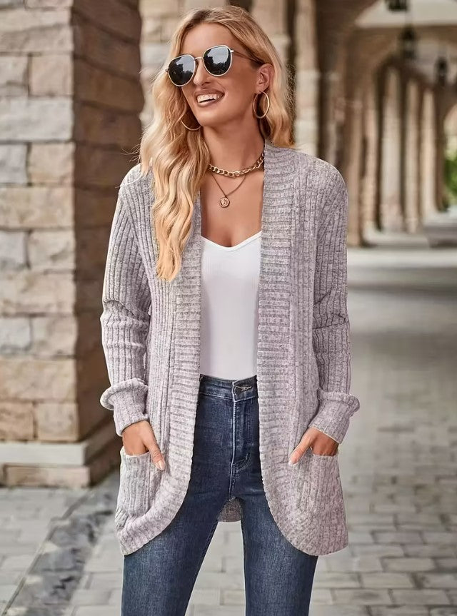 Ela | Ribbed Patchwork Long Sleeve Top