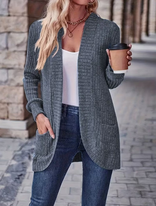 Ela | Ribbed Patchwork Long Sleeve Top