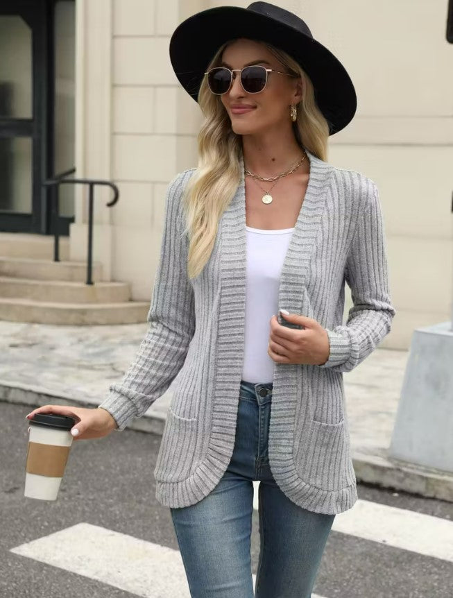 Ela | Ribbed Patchwork Long Sleeve Top