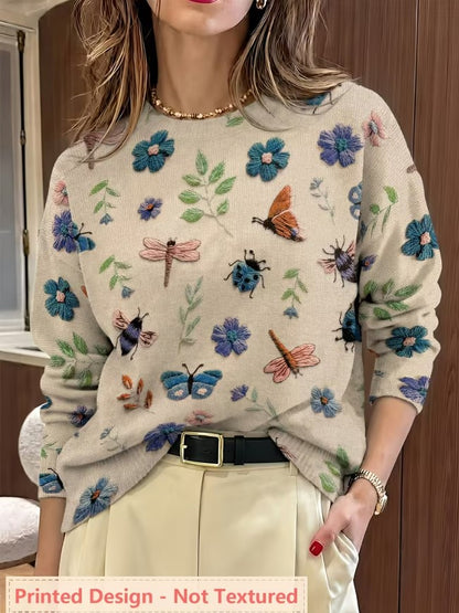 Lunette | Insect Print Lightweight Sweater