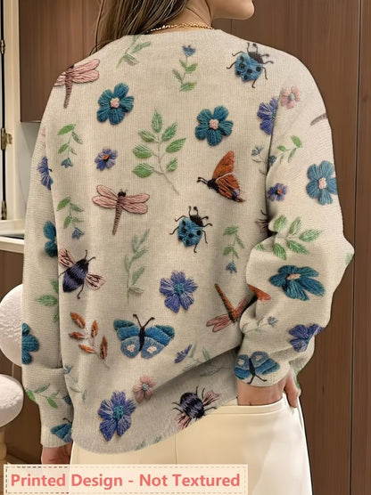 Lunette | Insect Print Lightweight Sweater