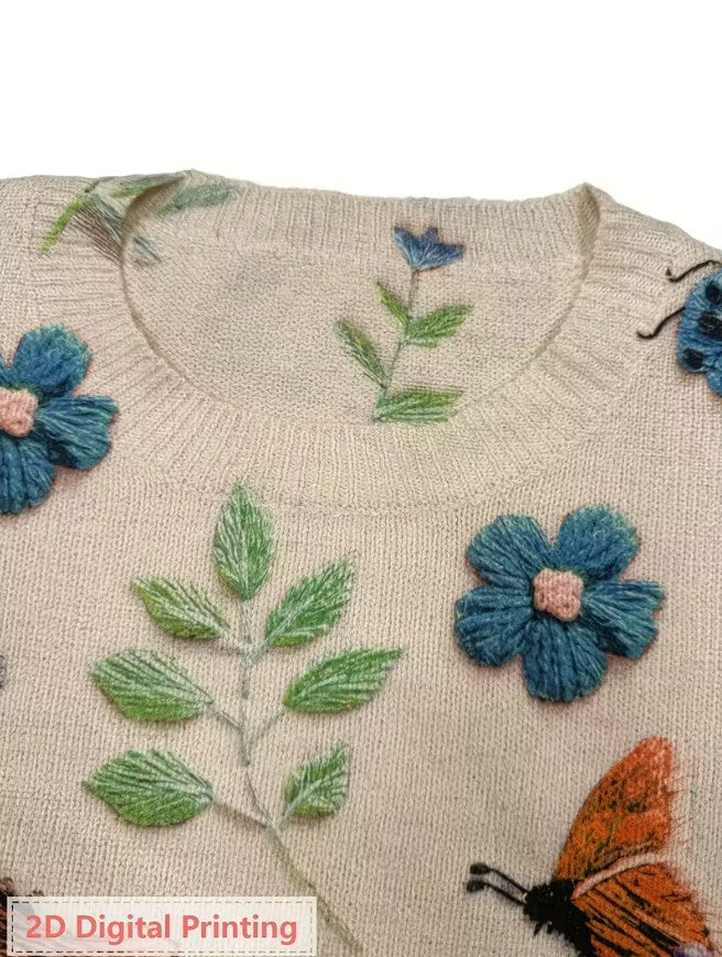 Lunette | Insect Print Lightweight Sweater