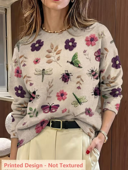 Lunette | Insect Print Lightweight Sweater