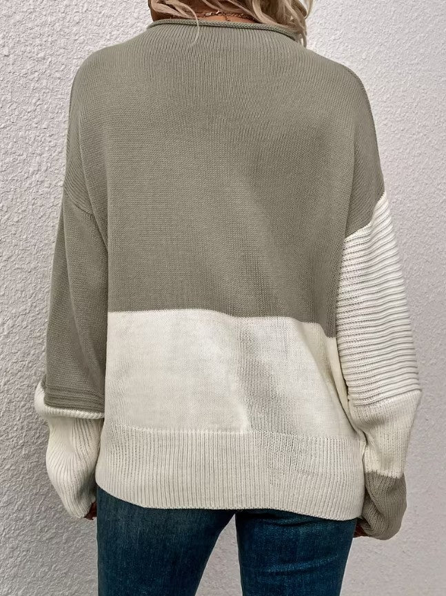 Odilia | Color Block Drop Shoulder Sweater