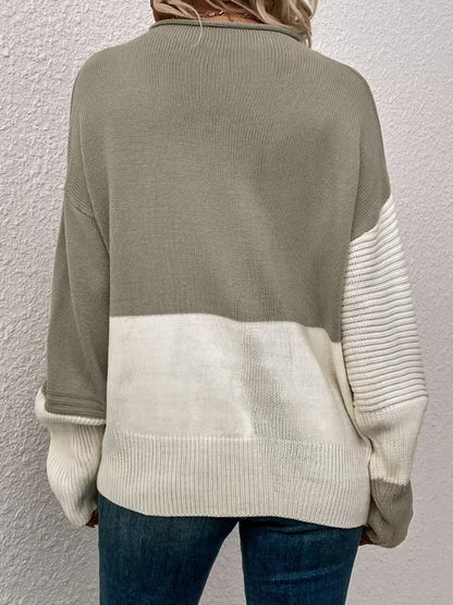 Odilia | Color Block Drop Shoulder Sweater