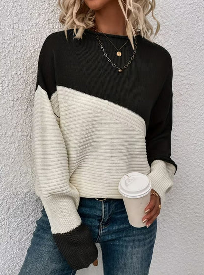Odilia | Color Block Drop Shoulder Sweater