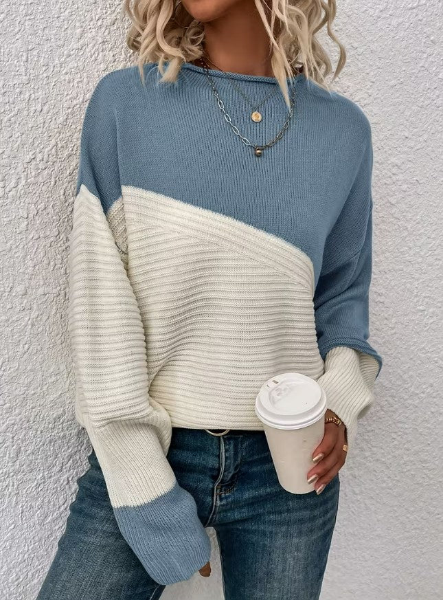 Odilia | Color Block Drop Shoulder Sweater