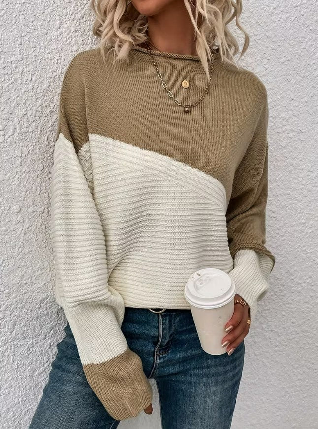 Odilia | Color Block Drop Shoulder Sweater