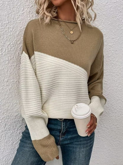 Odilia | Color Block Drop Shoulder Sweater