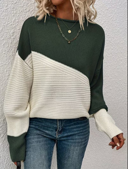 Odilia | Color Block Drop Shoulder Sweater
