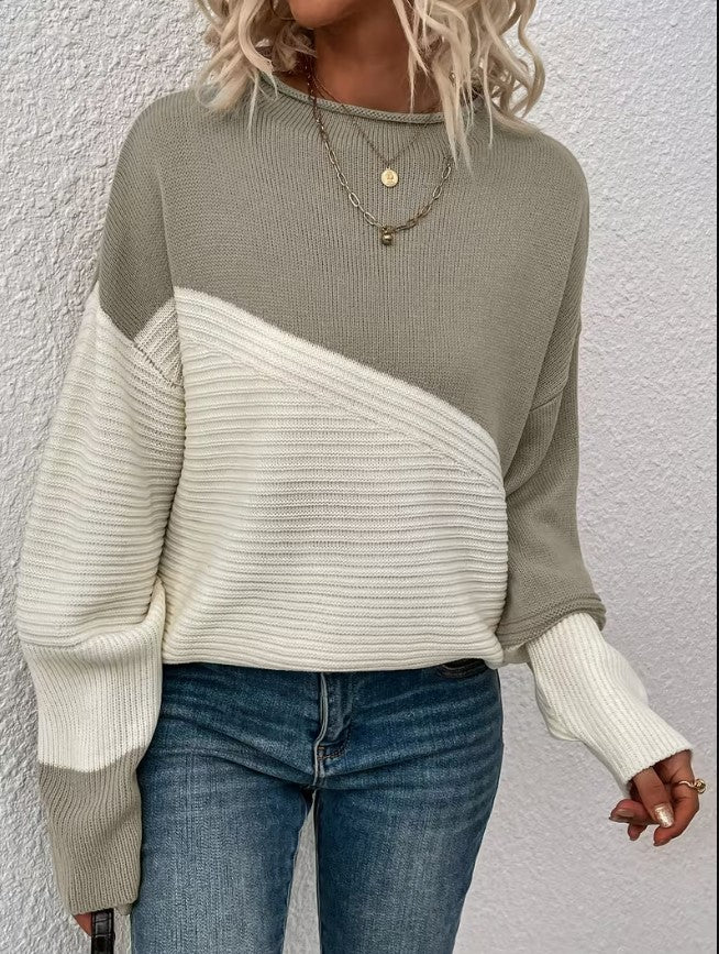 Odilia | Color Block Drop Shoulder Sweater