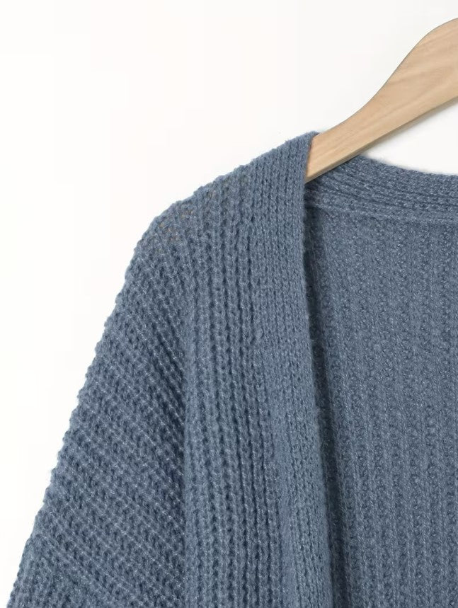 Eli | Solid Color V-Neck Long Cardigan