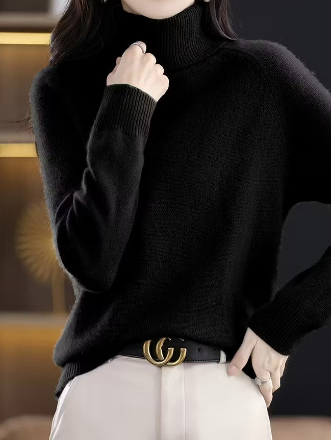 Noémie | Lapel Collar Loose Fit Sweater