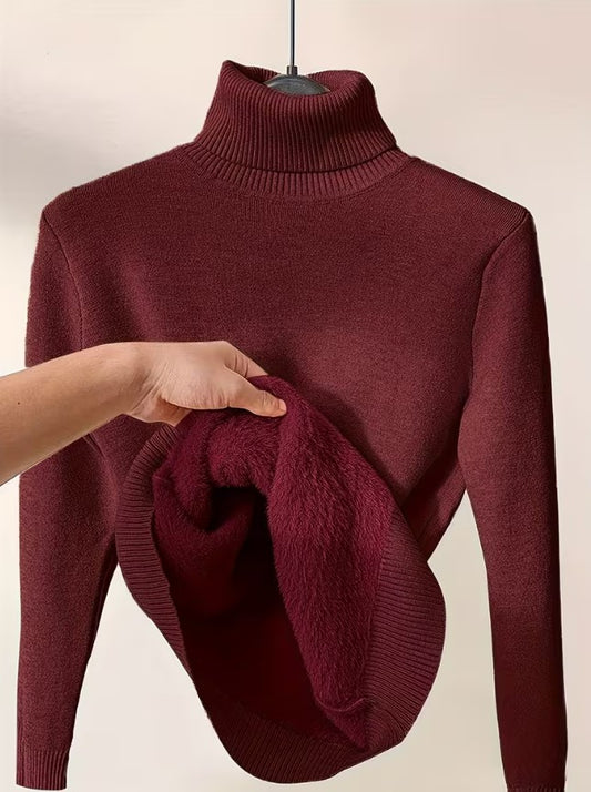 Salma | Casual High Neck Turtleneck Sweater