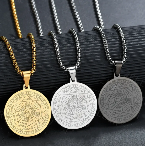 Six Star Angel Tritone Pendant Necklace