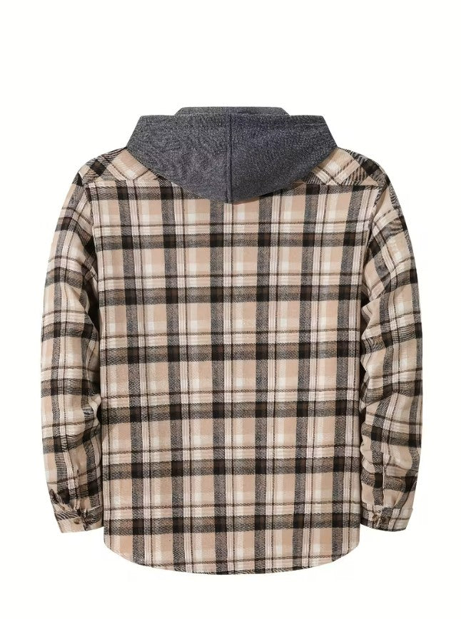 Cillian | Plaid Shirt & Hooded Flannel Sweatshirt