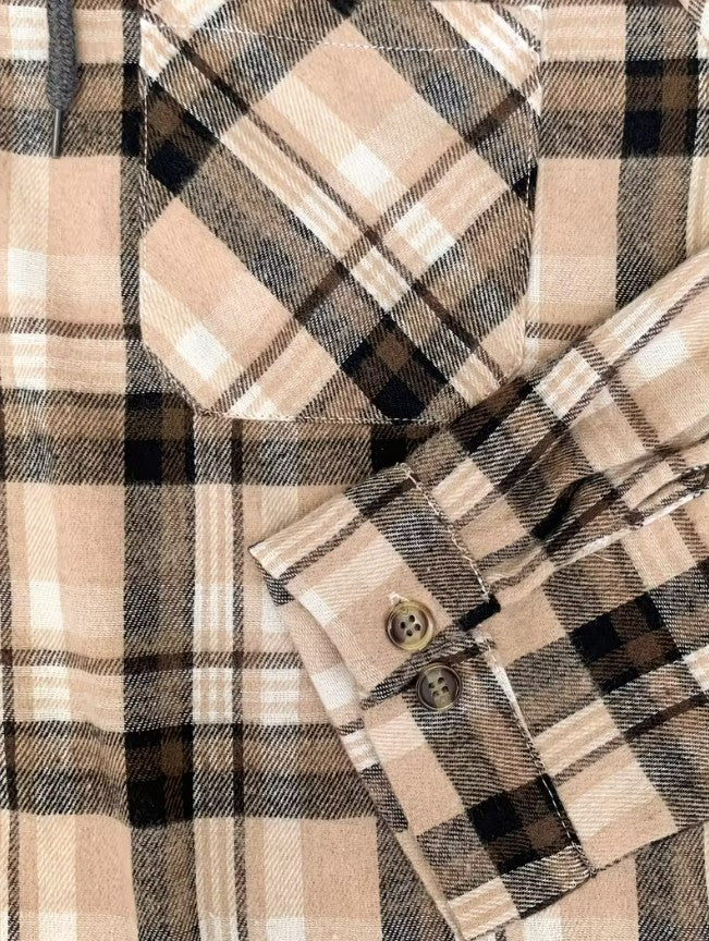 Cillian | Plaid Shirt & Hooded Flannel Sweatshirt