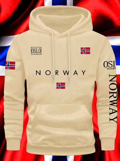Eamon | Unisex Hoodie with Norwegian Flag Print