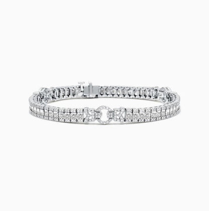 Emerald Cut White Sapphire Bracelet