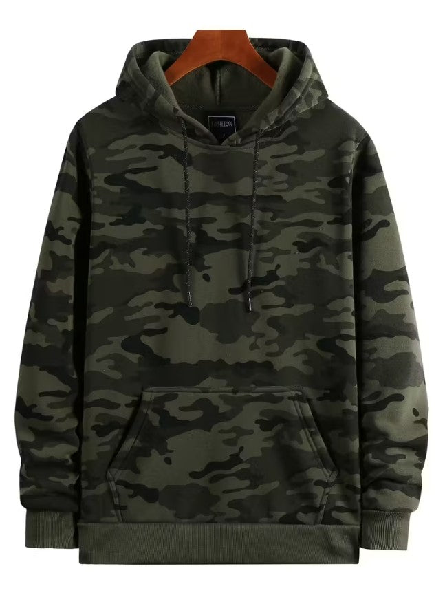Fionn | Camouflage Hooded Fleece Pullover