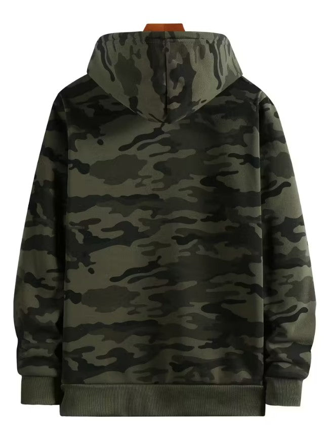 Fionn | Camouflage Hooded Fleece Pullover