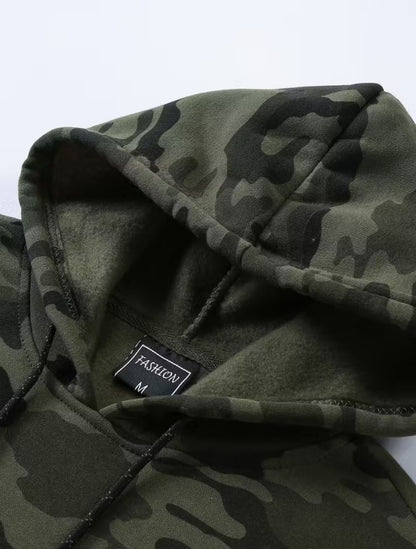 Fionn | Camouflage Hooded Fleece Pullover