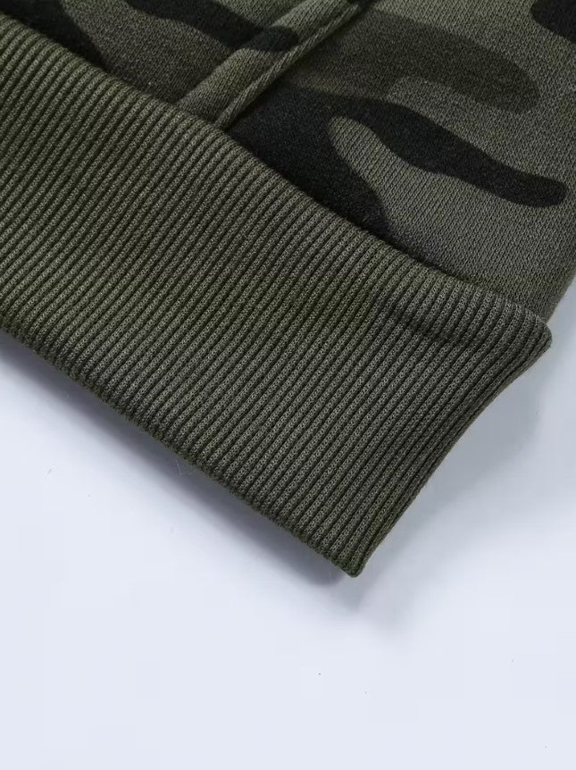 Fionn | Camouflage Hooded Fleece Pullover