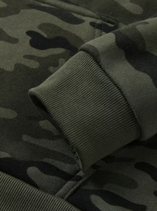 Fionn | Camouflage Hooded Fleece Pullover