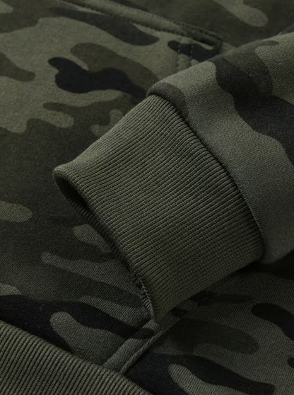 Fionn | Camouflage Hooded Fleece Pullover
