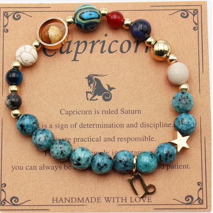 Eight Planets & 12 Constellation Stone Bracelet