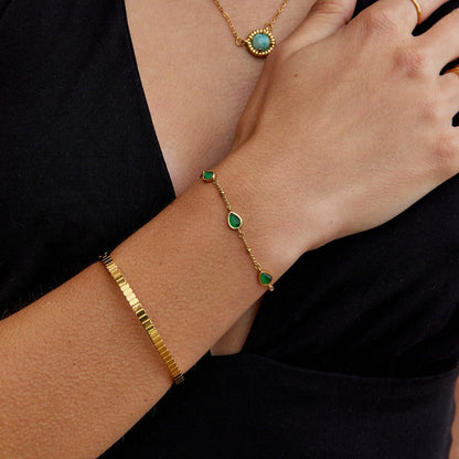 Arizona Green Stone Bracelet